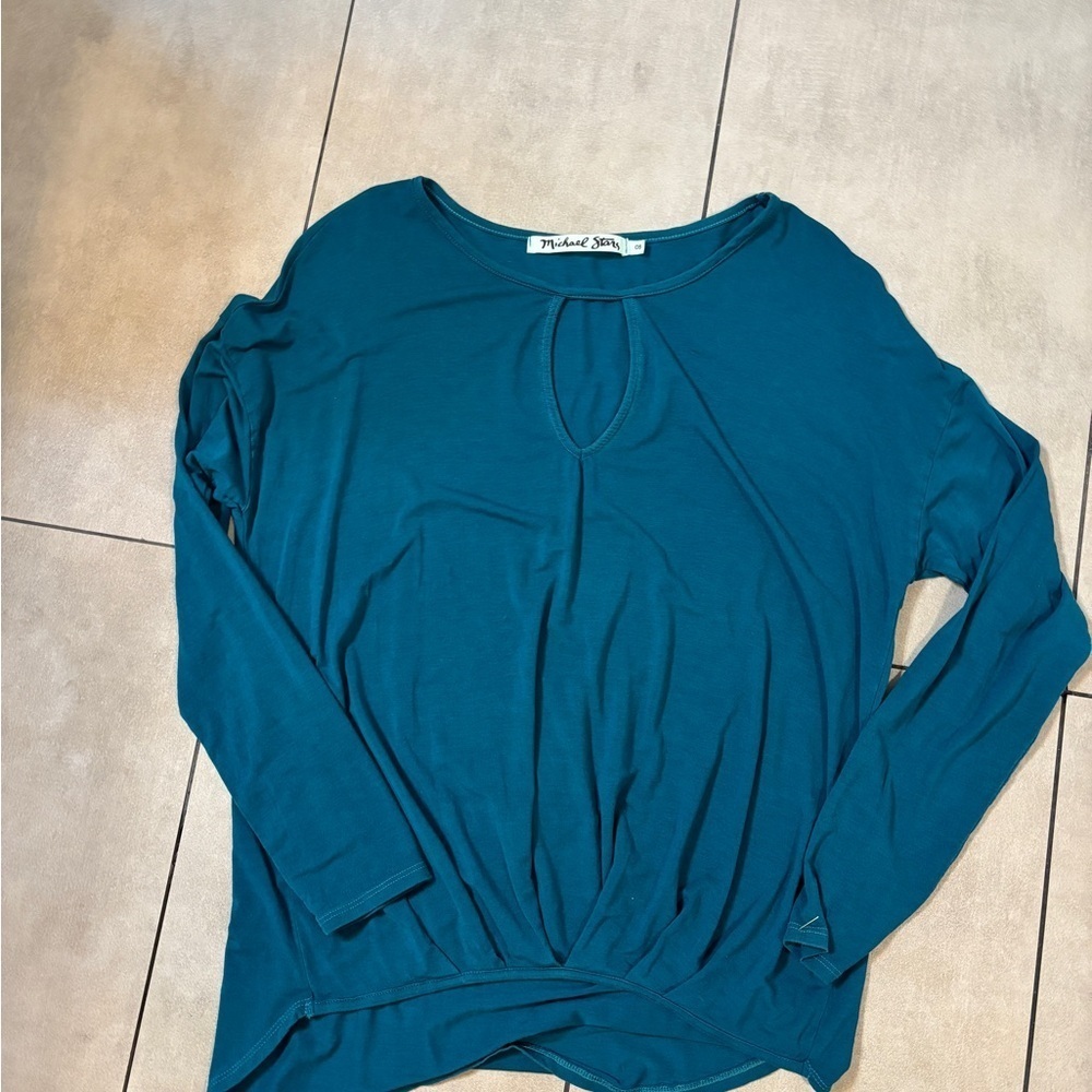 Michael Stars Deep Teal Long Sleeve Tee/ blouse women’s OS worn once